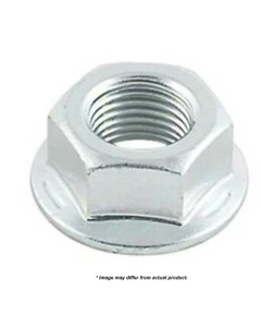 Nut; Flanged Hex Lock Nut; 7/16 Inch - 20 Thread; Zinc Plated