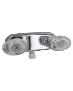 Shower Valve W/ Vac Brkr, 4, 2 Lever, 1/4 Turn, Plastic, Chrome, Box