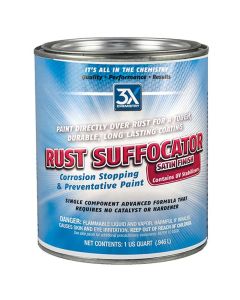 Rust Treatment; 3X Chemistry; Use To Permanently Stop Corrosion And Provides Added Protection Against Wear; 1 Quart Can; Brush On Type; Satin; Single
