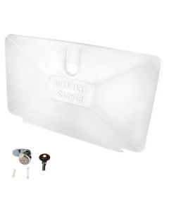 Exterior Shower Door; Replacement For Phoenix Exterior Shower Part Number 377; White; Plastic; With Lock; With Blister Package
