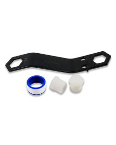 Water Heater Drain Plug; 1/2 Inch NPT Thread; Plastic; With Plugs/ Wrench and Teflon Tape
