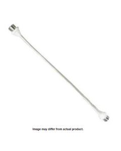 Coaxial Cable; Female To Female Connector; 7-1/2 Inch Length x 1/10 Inch Thick; White

