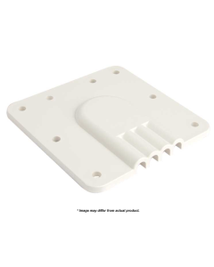 TV Cable Entry Plate; Quad Cable; Entry Plate Only Without Connector; For Roof Mount; Weather Proof; Silver; Plastic; With Mounting Screws; Retail Package
