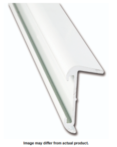Trim Molding; Insert Roof Edge Type; 1-1/16 Inch Height x 5/8 Inch Width x 16 Foot Length; Polar White; Aluminum; Single
