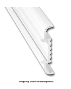 Trim Molding; Insert Molding Trim Type; 1-1/4 Inch Height x 1/3 Inch Width x 8 Foot Length; Polar White; Aluminum