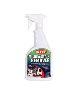Mildew Stain Remover; BEST ®; Use To Remove Mildew Stains From Vinyl Cushions/ Vinyl Chairs/ Boat Tops/ Mats/ Vinyl Canopies/ Tile/ Grout/ Shower Stalls/ Curtains/ Awnings; 32 Ounce Spray Bottle
