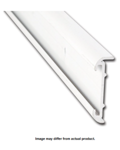 Trim Molding; Short Lip Insert Type; 1-3/16 Inch Height x 2/5 Inch Width x 8 Foot Length; White; Aluminum; Single