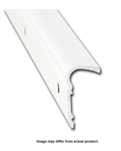 Trim Molding; Non-Insert Roof Rim Type; 1-1/8 Inch Height x 1/2 Inch Width x 8 Foot Length; Polar White; Aluminum; Single
