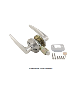 Entry Door Lock; Lever Type; Fits 2-3/8 Inch or 2-3/4 Inch Backsets; Fits Both Standard and Drive-In Latches; Stainless Steel Finish; Passage Entrance Lock
