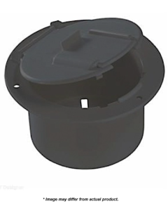 Low Profile Hatch Round Black Finish--4.6"x 2.6" (Replaceable Lid))
