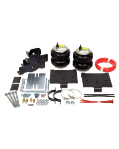 Helper Spring Kit; Ride-Rite ™; Air Spring; Frame Mount; 3200 to 5000 Pound Leveling Capacity; Adjustable from 5 to 100 PSI; Rubber; Includes Air Springs/Brackets/Air Line/Hardware; Air Compressor Sold Separately

