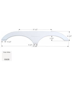 Icon, FENDER SKIRT, TANDEM, KEYSTONE, FS772, POLAR WHITE