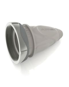 Power Cord Adapter Cover; Use To Protect Connections From Moisture; 30 Amp Female; Titanium Color; Thermoplastic Vinyl; With Threaded Metal Locking Ring
