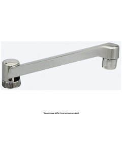 Spout, 8in For 2 Hdl Kitchen Faucets, Plastic, Chrome, Bagged