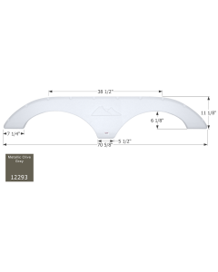 Icon, FENDER SKIRT, TANDEM, KEYSTONE, FS2293, METALLIC OLIVE GREY
