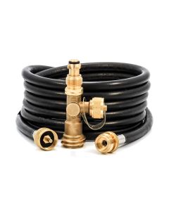 CAMCO BRASS TEE W/3 PORTS, W/ 12FT HOSE
