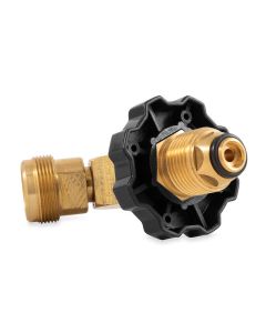 Propane Supply Splitter; Allows Connection of Additional Appliances; Male Soft Nose Prest-O-Lite (POL) x Two 1 Inch-20 Male Throwaway Cylinder Thread; 2 Port; Splitter Only
