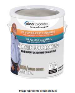 Roof Coating; Use To Protect And Beautify Previously Coated RV Roofs; For Ethylene Propylene Diene Terpolymer (EPDM) Rubber Roof; Covers 125 Square Feet; Tan

