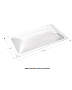 Skylight; 4 Inch High Bubble Type Dome; Rectangular; For 33-1/2 Inch Length x 17-1/2 Inch Width Opening; 37-1/2 Inch Length x 21-1/2 Inch Width Flange; Clear; Polycarbonate; Single
