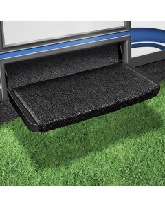 Entry Step Rug; Wraparound ® Plus; Wrap Around Hook And Spring; 20 Inch Width; Black; Outdoor Turf With Marine Backing; With Shrink-wrap And Sleeve; Single
