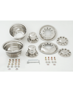 Phoenix USA, Wheel Simulator; D.O.T. Liner; Fits 22-1/2 Inch X 7-1/2 Inch And 22-1/2 Inch X 8-1/4 Inch 10 Lug Wheels; Set of 4