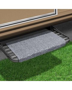 Entry Step Rug; Wraparound ®; Wrap Around Hook And Spring; 18 Inch Width; Stone Gray; Outdoor Turf With Marine Backing; With Shrink-wrap And Sleeve; Single
