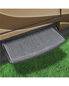 Entry Step Rug; Wraparound ® Radius ™; Wrap Around Hook And Spring; 22 Inch Width; Stone Gray; Outdoor Turf With Marine Backing; With Shrink-wrap And Sleeve;Single
