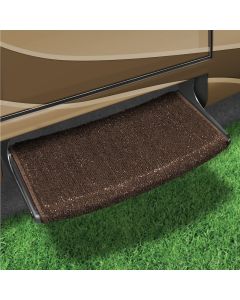 Entry Step Rug; Wraparound ® Radius ™; Wrap Around Hook And Spring; 22 Inch Width; Espresso; Outdoor Turf With Marine Backing; With Shrink-wrap And Sleeve; Single
