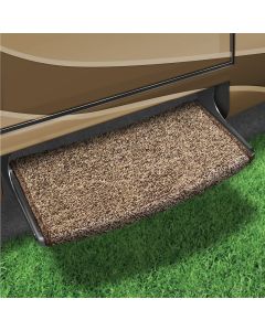 Entry Step Rug; Wraparound ® Radius ™; Wrap Around Hook And Spring; 22 Inch Width; Brown; Outdoor Turf With Marine Backing; With Shrink-wrap And Sleeve; Single
