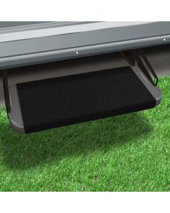 Entry Step Rug; Outrigger ®; Wrap Around Hook And Spring; 18 Inch Width; Black Onyx; Micro-Ribbed Textured; Olefin Fiber; With Shrink-wrap And Sleeve; Single
