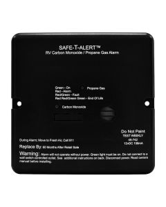 Carbon Monoxide/ Propane Leak Detector; Safe-T-Alert ™; Detects Both LP And CO Gas; Alerts To Leak With Beeping; With LED Indicator; Flush Mount; 12 Volt Hardwired; Black
