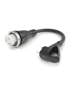 Pigtail Adapter 50A 125/250v Marine Connector To 30A RV Plug Black