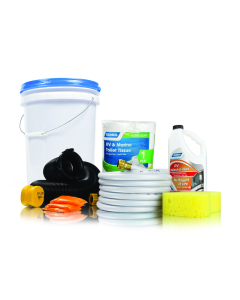 RV Start Up Kit; Starter Kit; For Motorhome; Level II Kit; 3 TST Orange Drop-Ins/ 10 Foot Standard Sewer Hose With Pre-Attached Fitting/ 15 Amp Male To 30 Amp Female Power Grip Adapter/ RV Toilet Tissue - 1 Ply - 4 Pack/ Tastepure 25 Foot Drinking Water H