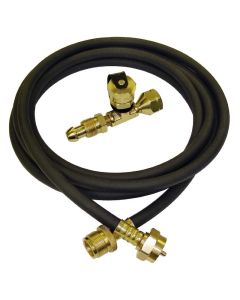 Propane Hose; 1 Inch-20 MNPT x 1 Inch-20 FNPT; Without Regulator; 12 Foot Length