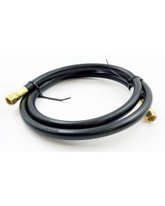 Propane Hose; 3/8 Inch Inside Diameter High Pressure Hose; 3/8 Inch Female Flare Swivel x 3/8 Inch Female Flare Swivel; With Thermal Protection; 144 Inch Length; Thermoplastic And Brass
