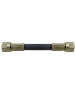 Propane Hose; 3/8 Inch Inside Diameter High Pressure Hose; 3/8 Inch Female Flare Swivel x 3/8 Inch Female Flare Swivel; With Thermal Protection; 60 Inch Length; Thermoplastic And Brass
