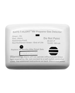 Propane Leak Detector; Safe-T-Alert ™; Surface Mount Detector; Alerts To Leak With Beeping; With Auto Reset; 12 Volt DC Hardwire; White
