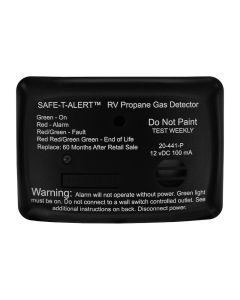 Propane Leak Detector; Safe-T-Alert ™; Surface Mount Detector; Alerts To Leak With Beeping; With Auto Reset; 12 Volt DC Hardwire; Black
