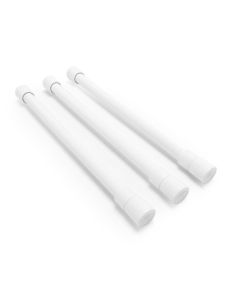 RV Cupboard Bar, 3pack - 10in To 17in, White