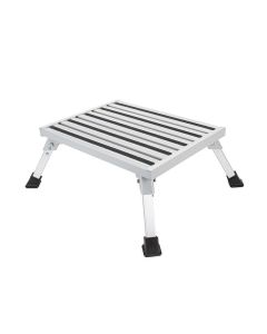 Step Stool; One Step; With Foldable Legs; 19 Inch Width × 14-1?2 Inch Length Platform; 1000 Pound Capacity; Aluminum
