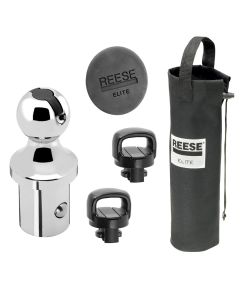 Gooseneck Trailer Hitch Accessory Kit; Elite ™; With 2-5/16 Inch 30000 Pound Capacity Pop-In ™ Ball/ Two Safety Chain Attachments/ Storage Bag And Hole Cover
