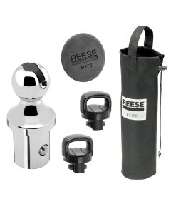 Gooseneck Trailer Hitch Accessory Kit; Elite ™; With 2-5/16 Inch 30000 Pound Capacity Pop-In ™ Ball/ Two Safety Chain Attachments/ Storage Bag And Hole Cover
