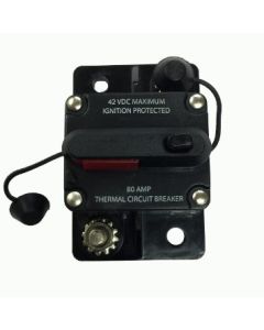 Circuit Breaker; 80 Amp; Manual And Switchable Reset; Single

