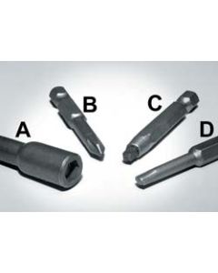 Screw Bit; #2 Point Size/ 1/4 Inch x 2 Inch Bit Size; Square Recess Power Bit; Carded
