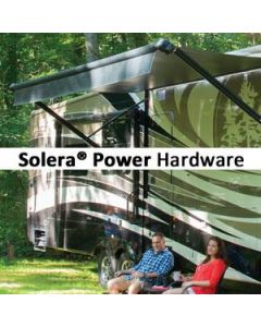 Awning Arm; Solera XL; For XL Patio Awnings; Fixed Pitch; Powered With Standard Head; 78 Inch From Awning Rail Down; White; With 2 Arms/ Switch and Wiring Harness/ Fasteners; Full Set
