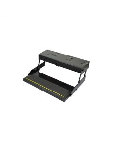 Entry Step; Series 28; Single Electric Folding Step; 23-3/4 Inch Tread Width x 10 Inch Depth; With 7 Inch Rise; Up To 300 Pound Weight Capacity; Powder Coated/ Heavy Gauge Steel; 5.88 Inch Collapsed Height
