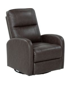 Chair; Thomas Payne Furniture; Swivel Pushback Recliner; 28 Inch Width x 34 Inch Depth x 41 Inch Height Overall; 64 Inch Reclining Depth; 21 Inch Width x 21 Inch Depth x 19 Inch Height Sitting Surface; Non-Folding; Millbrae; PolyHyde® Euro Leather Vinyl W