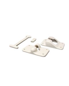 Door Catch; For Holding RV Cabinet Doors Open; T Style; 4 Inch; Polar White; Composite; Single; Packaged
