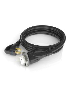 Power Cord; Power Supply Cord; 3 Prong For TT-30P Ends; 50 Amp; 10/3 STW Cable; 36 Foot Length; Black; Plug Head Handle Grip; With LED Reverse Polarity And Natural Loss Indicator
