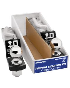 Trailer Hitch Ball Mount; Towing Starter Kit; Class III/ IV; Fits 2 Inch Receiver; 7500 Pound Gross Trailer Weight/ 750 Pound Tongue Weight; Fixed 2 Inch Drop/ 3/4 Inch Rise; Non-Swivel; Non-Extendable; 8-1/2 Inch Shank Length; 1 Inch Hitch Ball Hole; Wit
